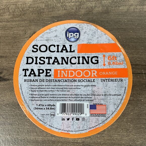 2 Pack IPG Indoor Tape 1.41" x 60 yd Orange Two Rolls - Picture 3 of 7